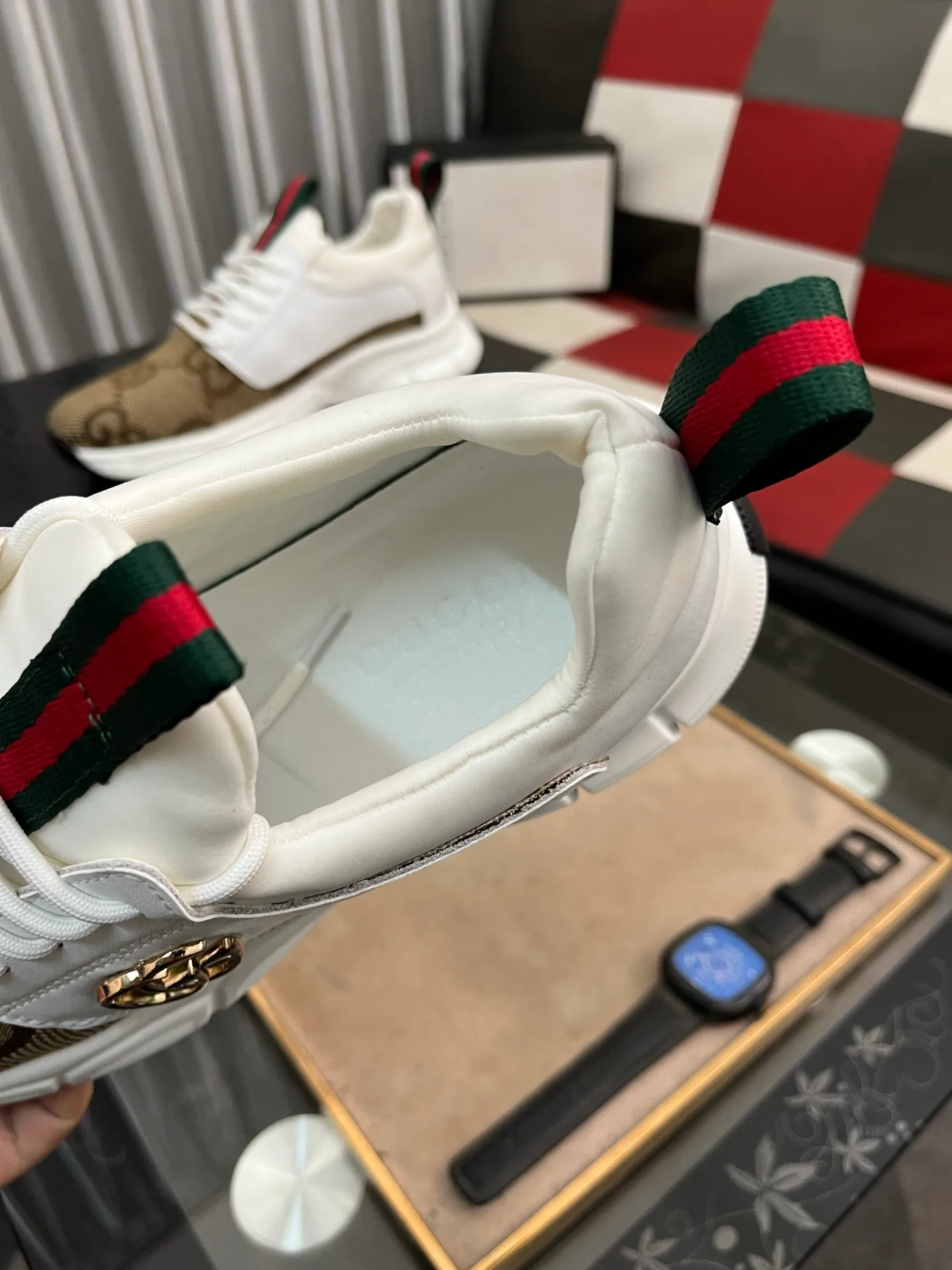 Men's shoes 💰440⌚️⌚️ (GUCCI-Gucci) luxury brand sports and casual shoes, imported original material, sheepskin lining, high-end and comfortable, original outsole is light and wear-resistant! Purely handmade, details determine quality! 38-443️⃣colors available